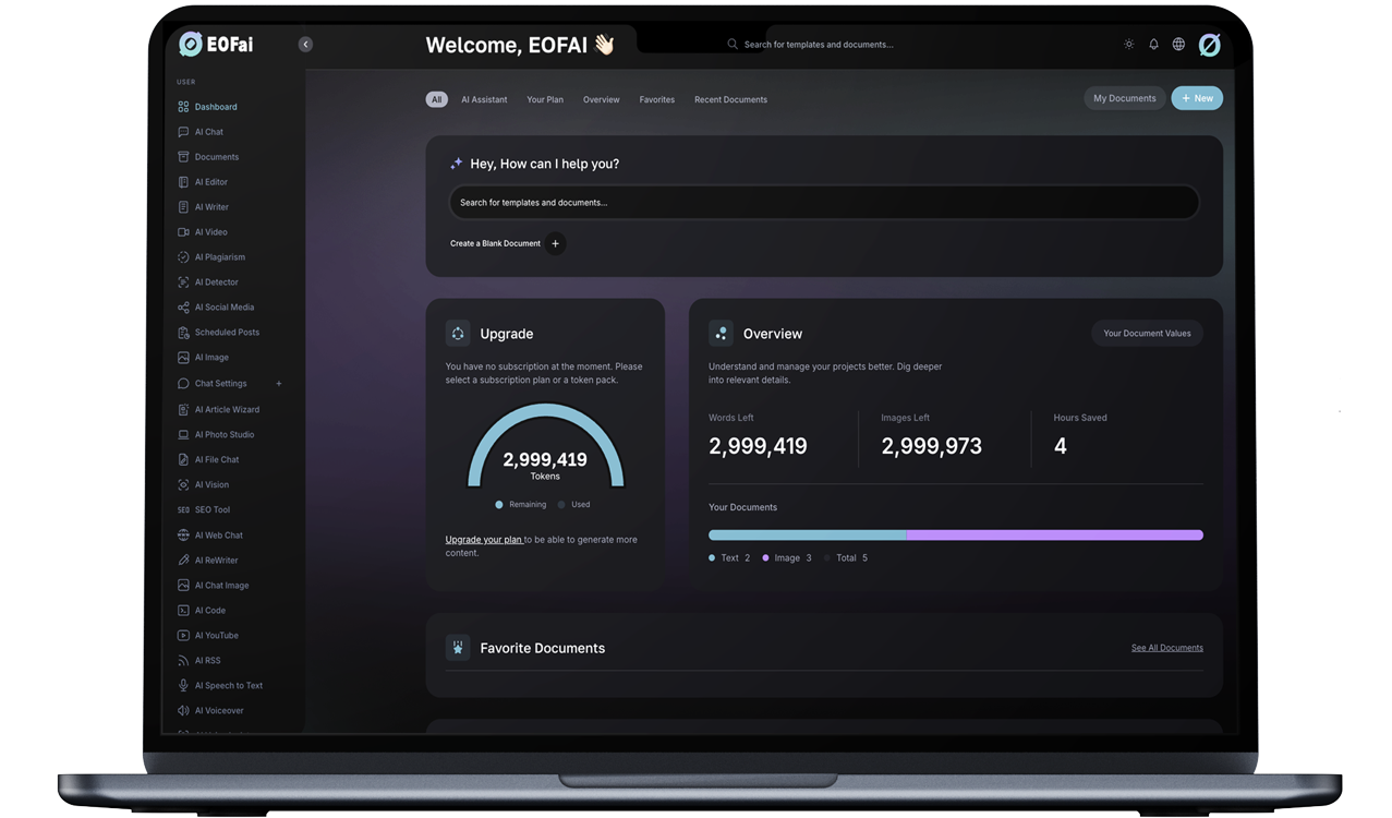 EOF-AI Dashboard Mockup